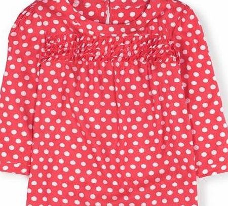 Boden Edith Top Red/Ivory Flower Stamp Boden,