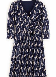 Boden Elena Dress, French Navy Geo Leaf 34380766