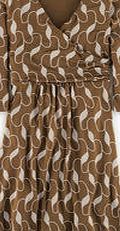 Boden Elena Dress, Praline Geo Leaf 34380360