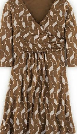 Boden Elena Dress, Praline Geo Leaf 34380428
