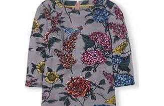 Boden Eliza Top, Lavender Grey Botanical,Sulphur
