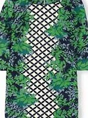 Boden Eliza Tunic Dress, Navy Leafy Trellis 34744516
