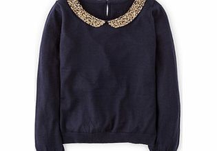 Boden Embellished Collar Jumper, Blue 34461715