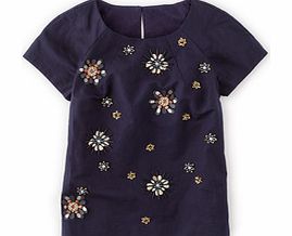 Boden Embellished Floral Top, Blue,Spearmint,Copper