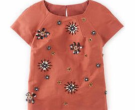 Boden Embellished Floral Top, Spearmint,Copper,Blue