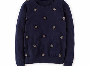 Boden Embellished Jumper, Blue,Grey,Mid Pink 34254276