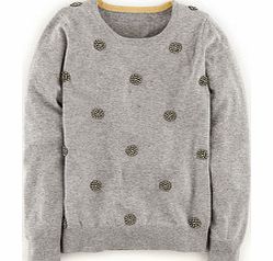 Boden Embellished Jumper, Grey,Blue 34254219