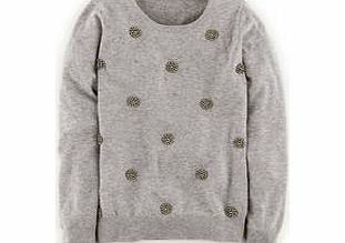 Boden Embellished Jumper, Grey,Blue,Mid Pink 34254193