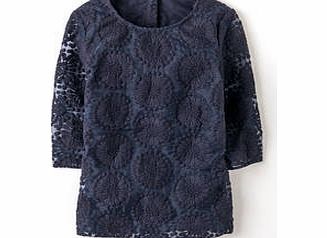 Boden Embroidered Flower Top, Blue,Bubblegum,Zest