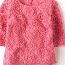 Boden Embroidered Flower Top, Bubblegum 34144261