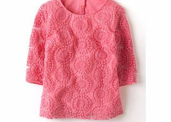 Boden Embroidered Flower Top, Bubblegum,Zest,Blue