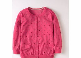 Boden Embroidered Spot Cardigan, Hollyhock 34035501