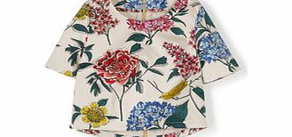 Boden Emilie Top, Ivory Botanical,Tutti Frutti/Leafy