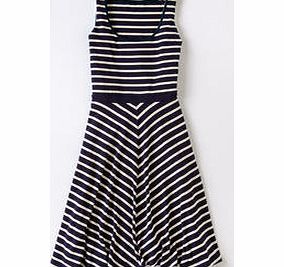 Boden Erin Dress, Blue and White,Fire Cracker/Ivory