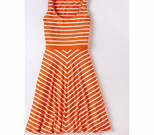 Boden Erin Dress, Fire Cracker/Ivory Stripe,Maya Blue