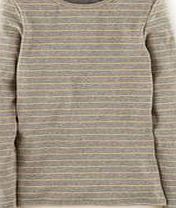 Boden Essential Crew Neck Tee, Grey Marl/Honeysuckle