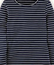 Boden Essential Crew Neck Tee, Navy/Ivory 34424606