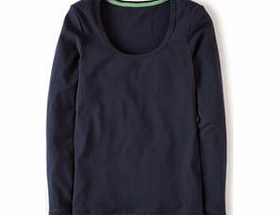 Boden Essential Scoop Neck Tee, Aqua/Citrus,Blue,Tutti