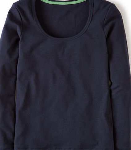 Boden Essential Scoop Neck Tee, Blue 34007989