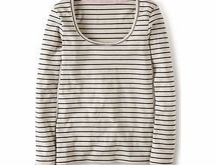 Boden Essential Scoop Neck Tee, Grey