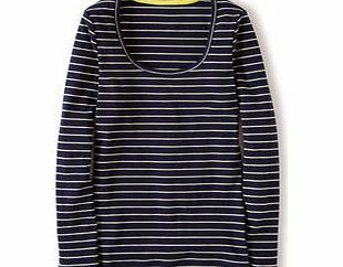 Boden Essential Scoop Neck Tee, Mauve,Hibiscus/Candy
