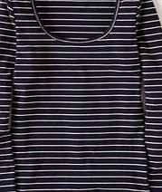 Boden Essential Scoop Neck Tee, Navy/Ivory 34841536