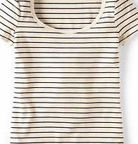 Boden Essential Short Sleeve Tee, Ivory/Navy 34672360