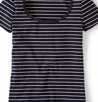 Boden Essential Short Sleeve Tee, Navy/Ivory 34672634