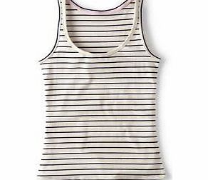 Boden Essential Vest, Ivory/Navy,Capri Blue,Bright