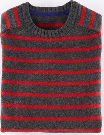 Boden, 1669[^]34915322 Everyday Crew Neck Jumper Charcoal/Flame Boden,