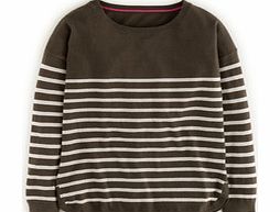 Boden Everyday Jumper, Green/Cream 34465310
