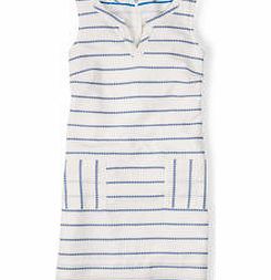 Boden Everyday Tunic Dress, Light blue,Yellow
