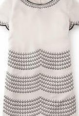 Boden Fancy Embroidered Dress, Pearl/Black 34319806