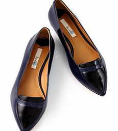 Boden Fashion Pointed Pump, Navy Patent,Beetroot