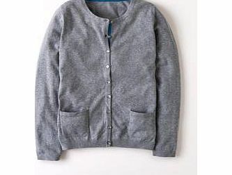 Boden Favourite Crew Neck Cardigan, Grey,Sundae,White