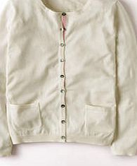 Boden Favourite Crew Neck Cardigan, White 34032102