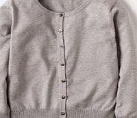 Boden Favourite Cropped Cardigan, Silver Melange