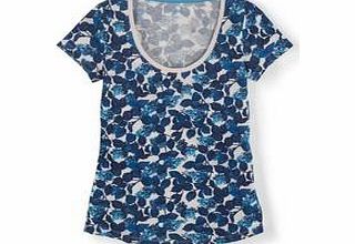 Boden Favourite Tee, Blue Vintage Floral,Blue