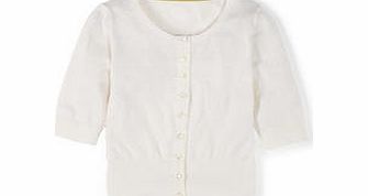 Boden Fifties Cardigan, White,Tutti