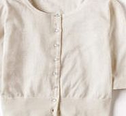 Boden Fifties Cropped Cardigan, White 34034264
