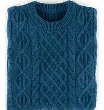 Fisher Cable Crew Neck, Blue,Driftwood 34219543