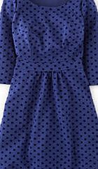 Boden Flocked Spot Ponte Dress, Blue 34460865