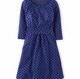 Boden Flocked Spot Ponte Dress, Blue,Black,Red 34460865