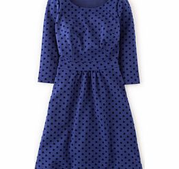 Boden Flocked Spot Ponte Dress, Blue,Black,Red 34460964