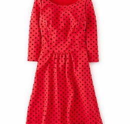 Boden Flocked Spot Ponte Dress, Red,Black,Blue 34432450