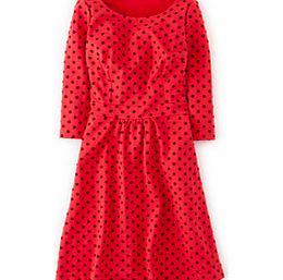 Boden Flocked Spot Ponte Dress, Red,Black,Blue 34432484