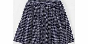Boden Florence Skirt, Navy Mini Dot,Blue Plates,Red