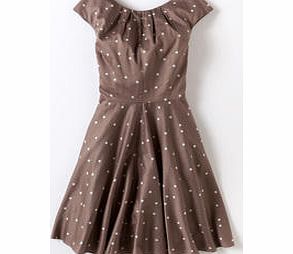Boden Flowershow Dress, Driftwood Dotty Spot,Daffodil