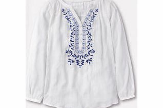 Boden Francesca Top, Ivory/Blue 34014464
