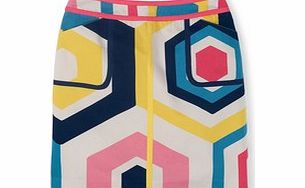 Boden Fun Sixties Mini, Blue Hexagon,Dune 34689489
